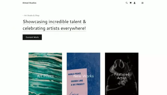 Dimzel Studios website template preview