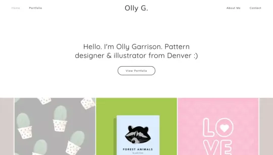 Olly G website template preview