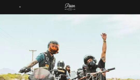 Piston website template preview