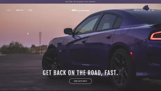 Auto Masters website template preview