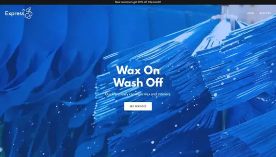 Express website template preview