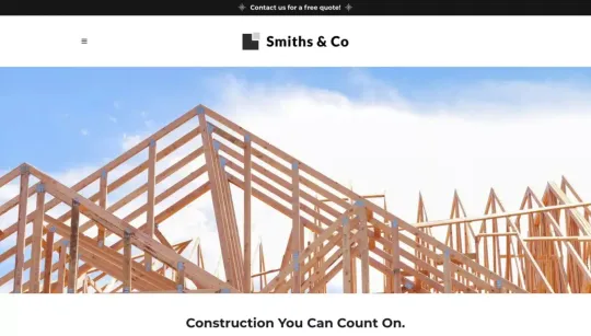 Smiths & Co website template preview