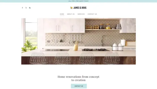 James & Doug website template preview