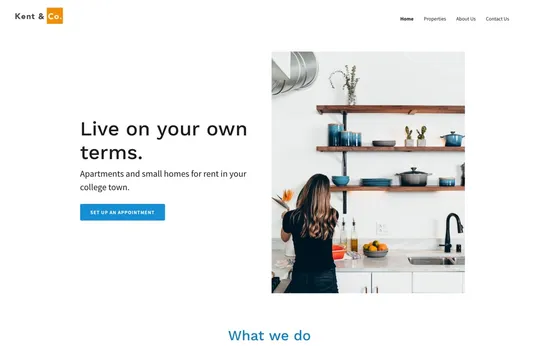 Kent & Co website template preview