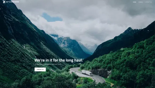 GX Carriers website template preview