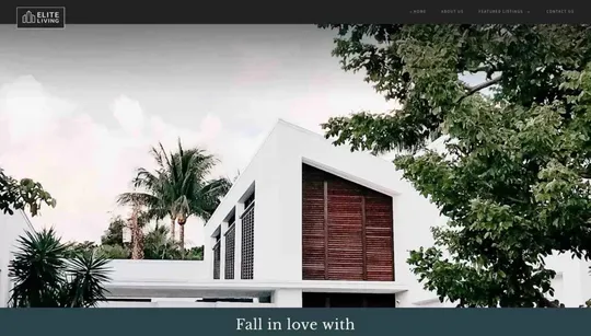 Elite Living website template preview