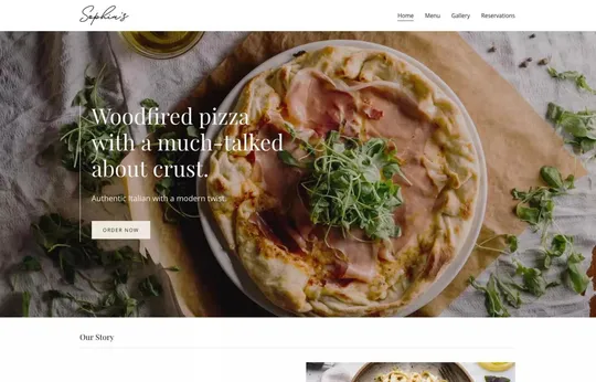 Sophia's website template preview