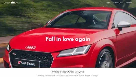 Modern Wheels website template preview