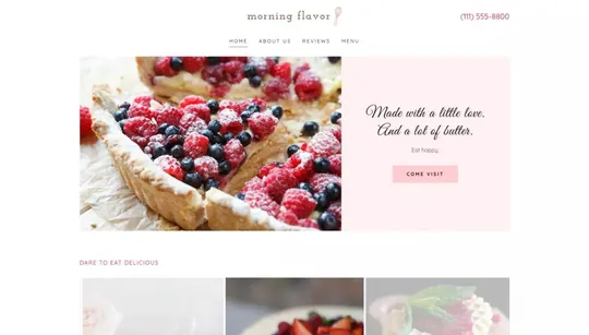 Morning Flavor website template preview