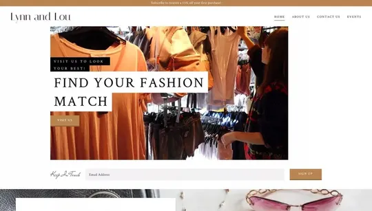 Lynn & Lou website template preview