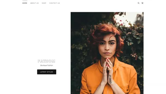 Fathom website template preview