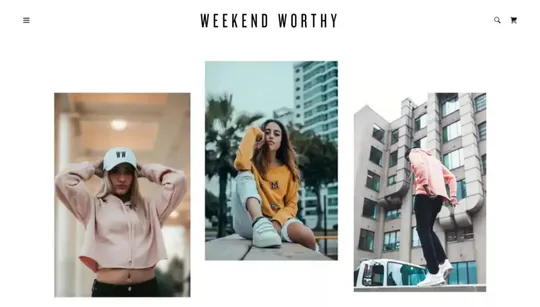 Weekend Worthy website template preview