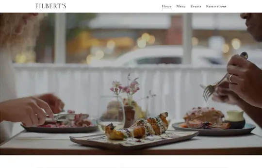 Filbert's website template preview