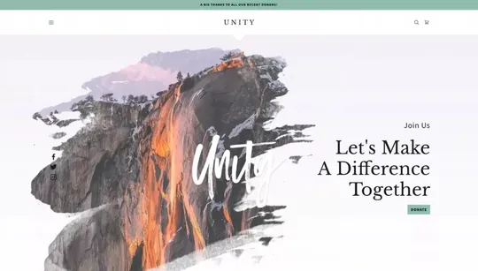Unity website template preview