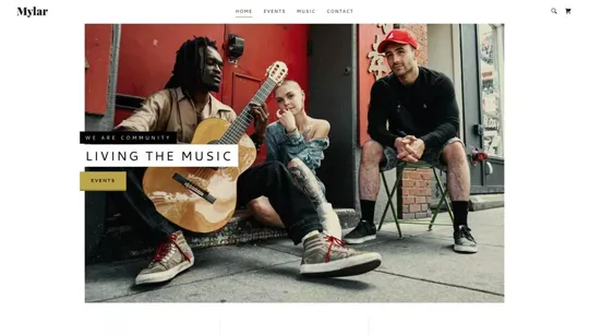 Mylar website template preview