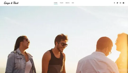 Gaze and Rest website template preview