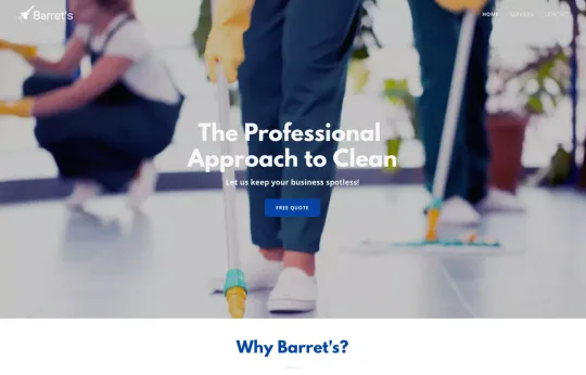 Barret's website template preview
