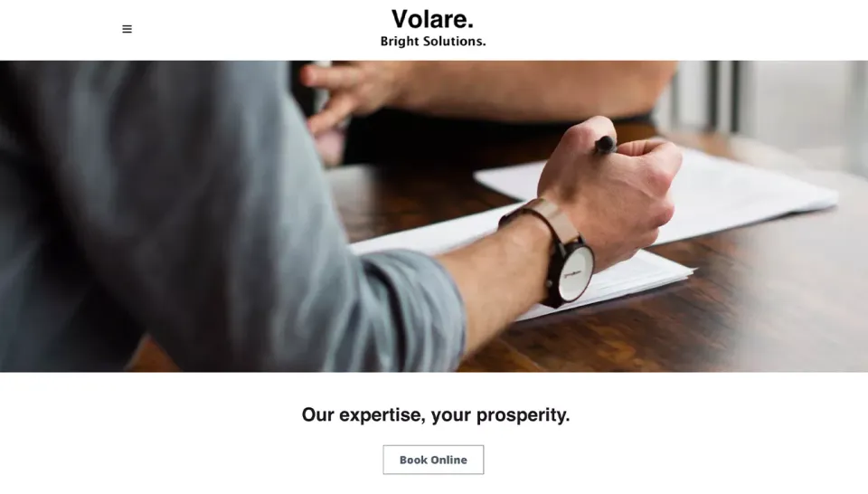 Volare website template preview