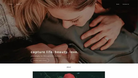 Justified website template preview