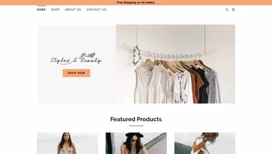 Styles & Beauty website template preview