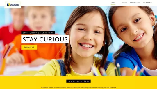 Oakfields website template preview