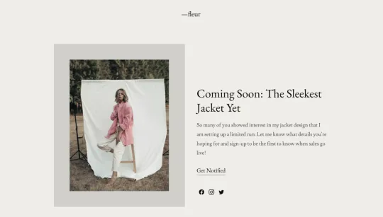 Fleur website template preview