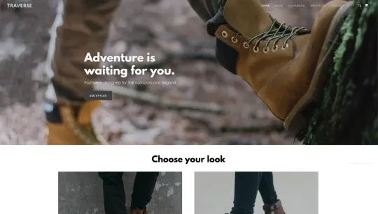 Traverse website template preview