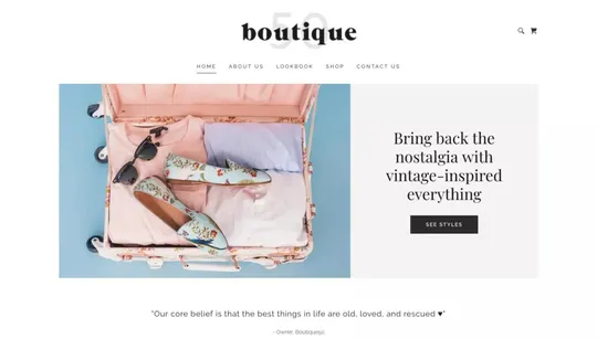 Boutique 50 website template preview