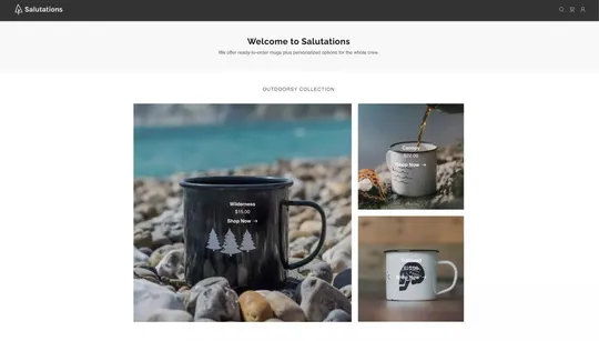 Salutations website template preview