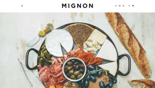 Mignon website template preview