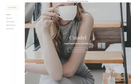 Cinadel website template preview
