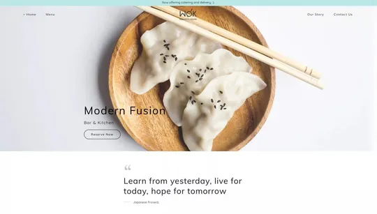 Wok website template preview