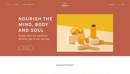 Happy Fox website template preview