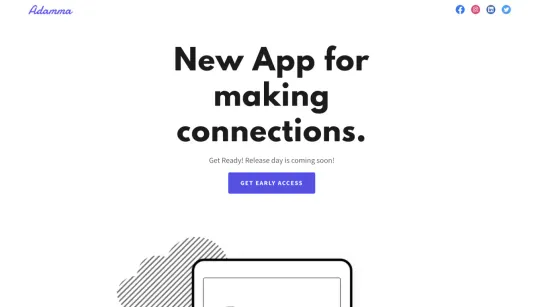 Adamma website template preview