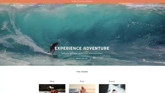 Athlen website template preview