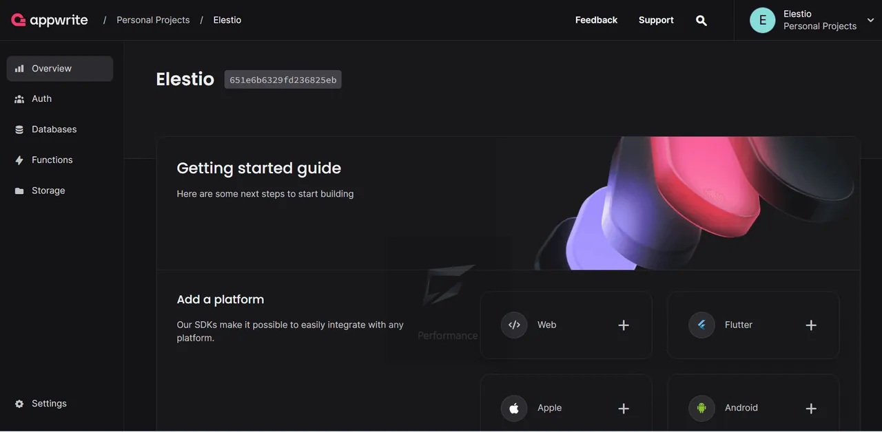 Appwrite screenshot 2