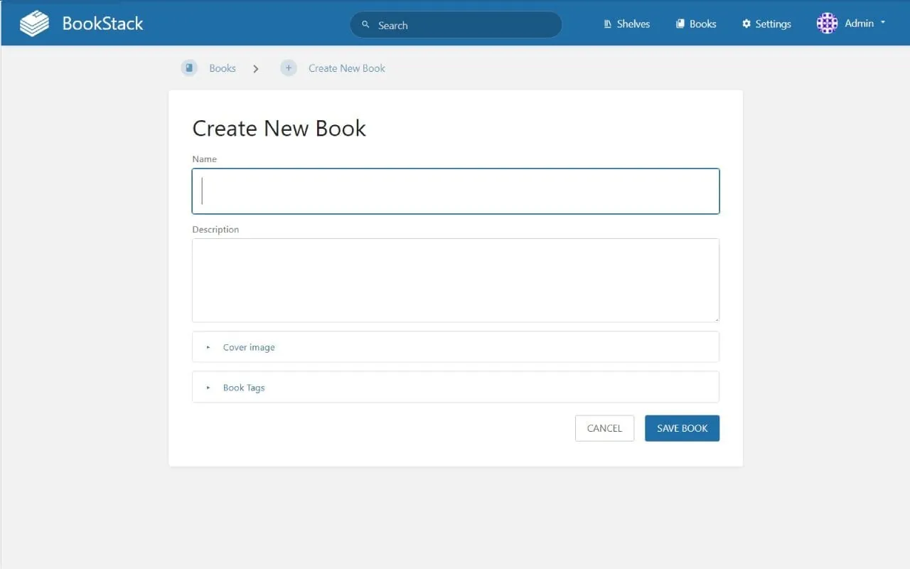 BookStack screenshot 2