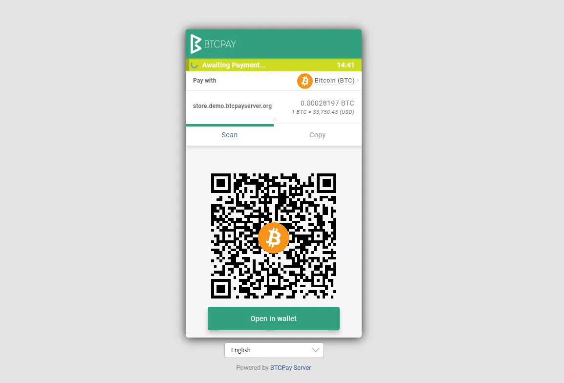 BTCPay screenshot 2