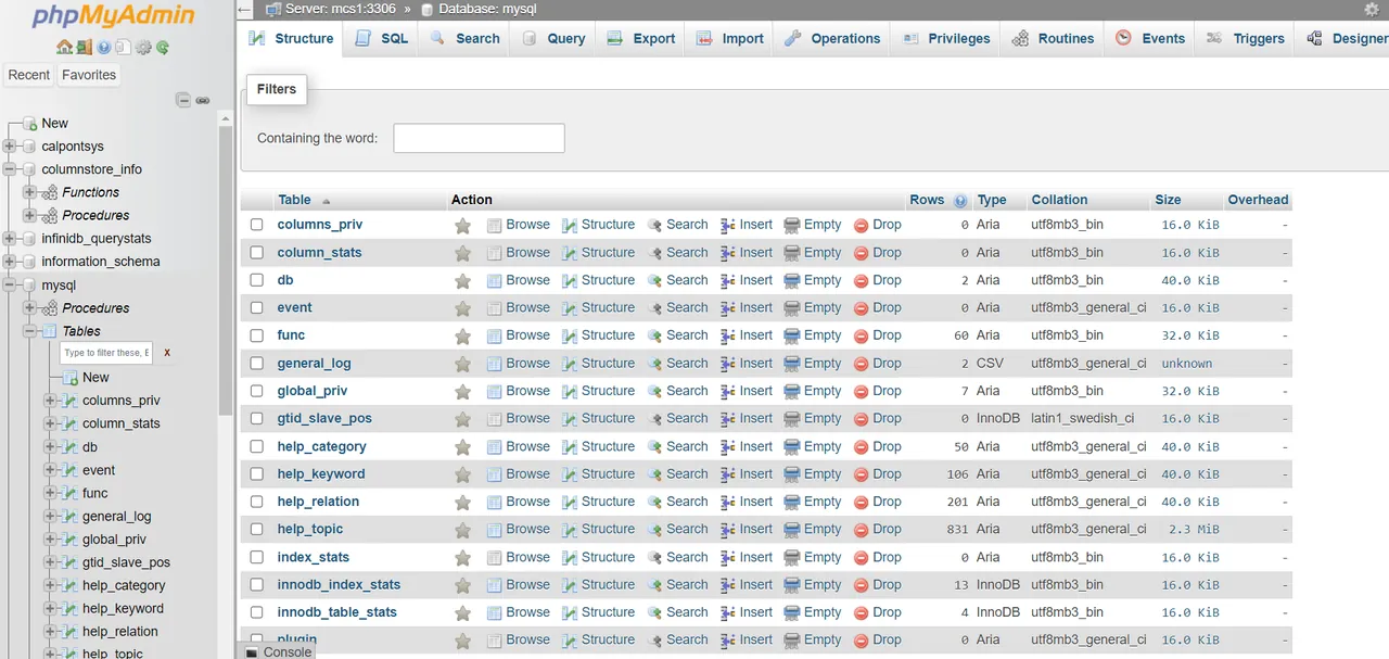 ColumnStore interface