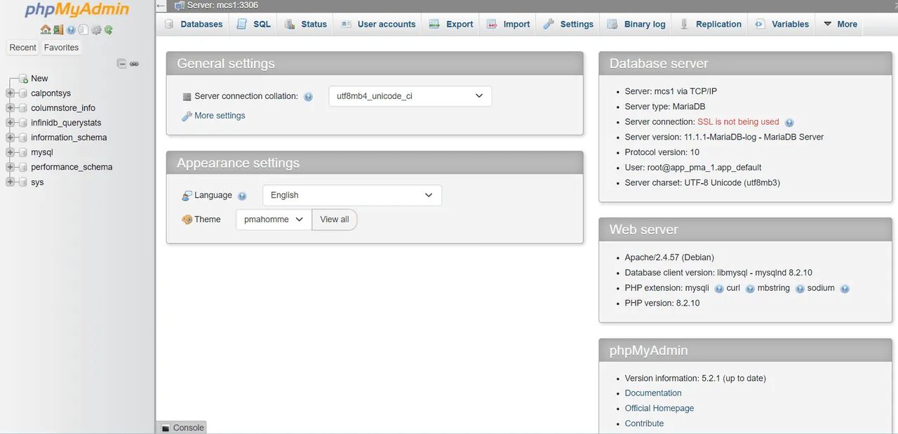ColumnStore screenshot 2