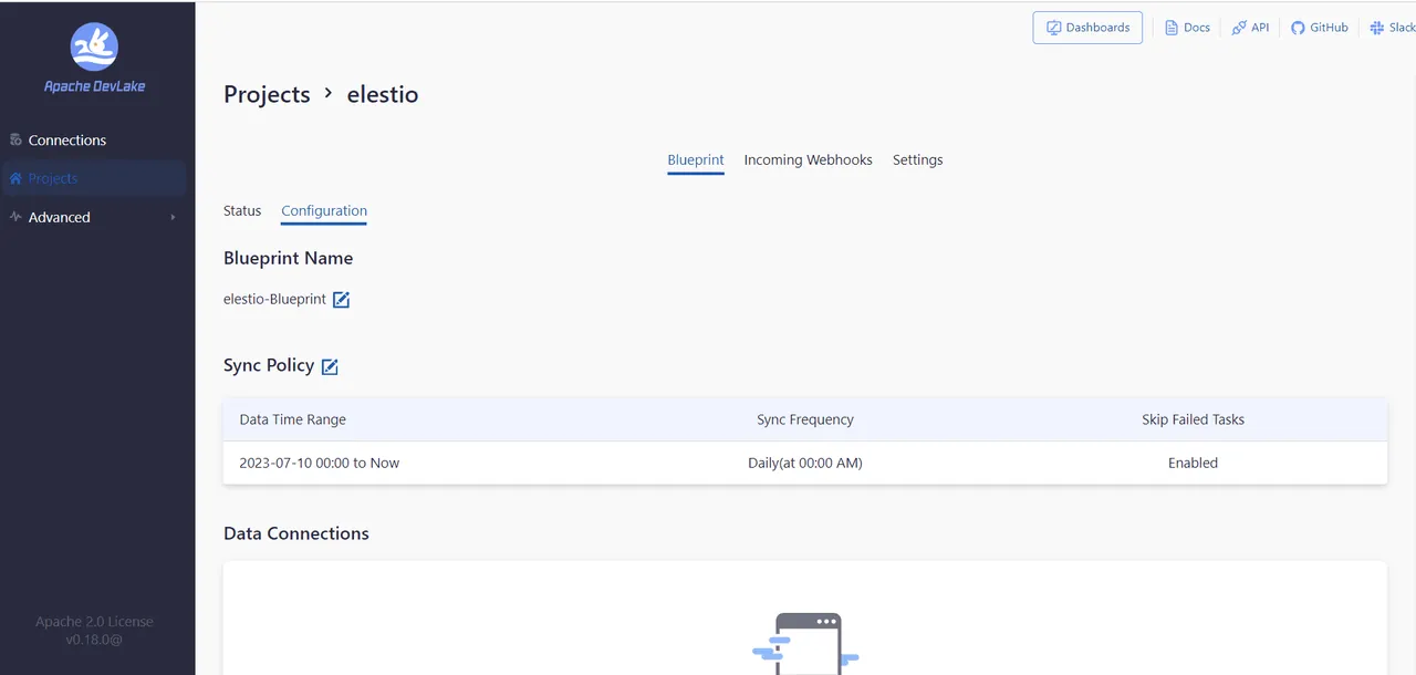 DevLake interface