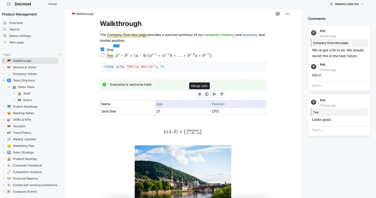 Docmost screenshot 2