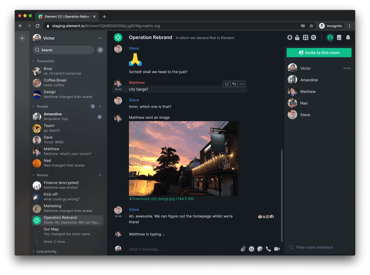 Element interface