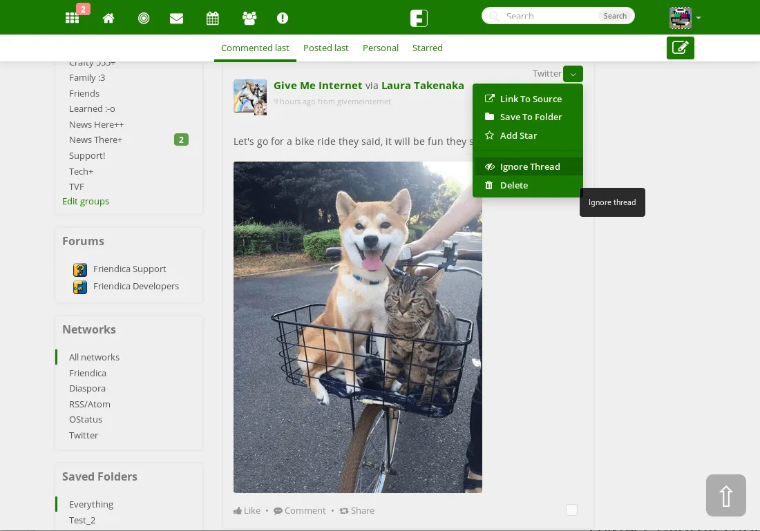 Friendica screenshot 2