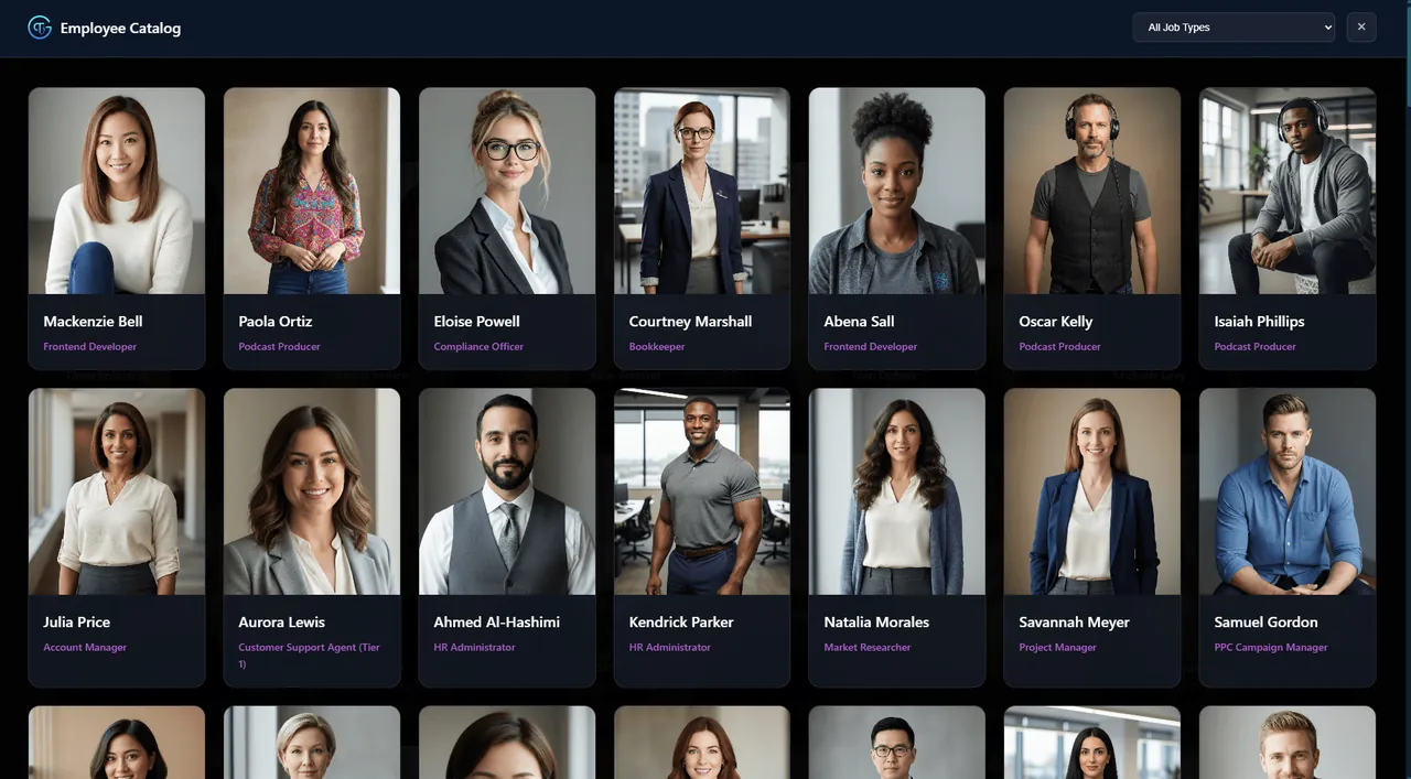 GetATeam interface
