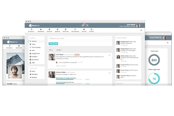 HumHub screenshot 2