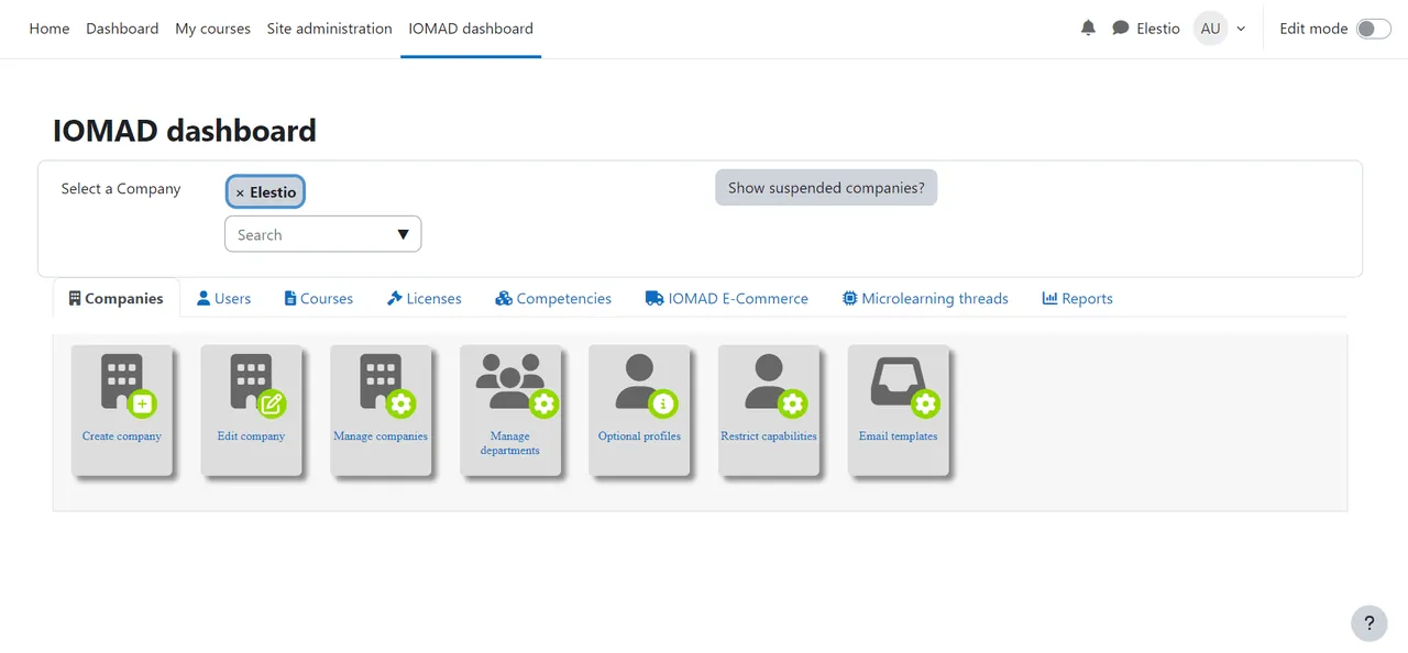 IOMAD interface