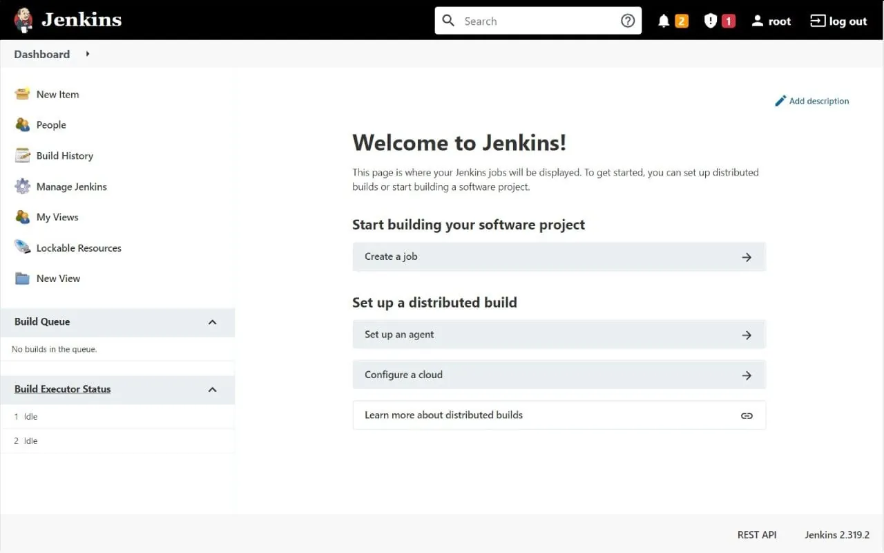Jenkins interface