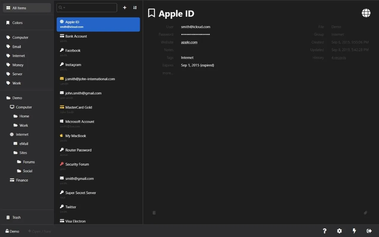 KeeWeb screenshot 2
