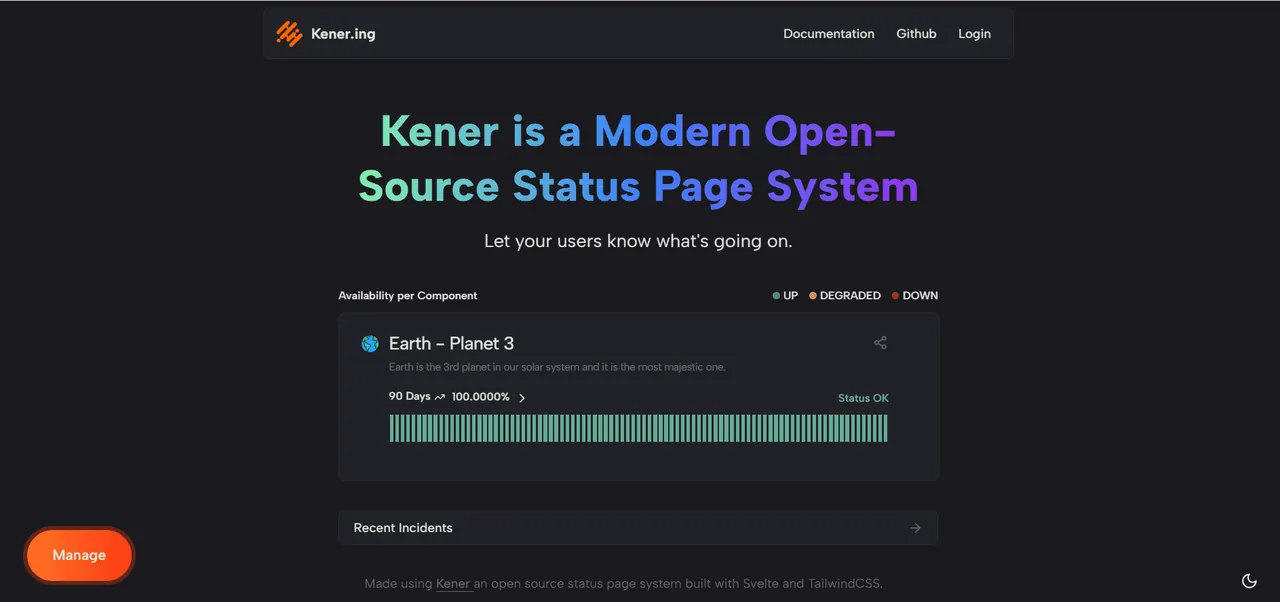 Kener screenshot 2